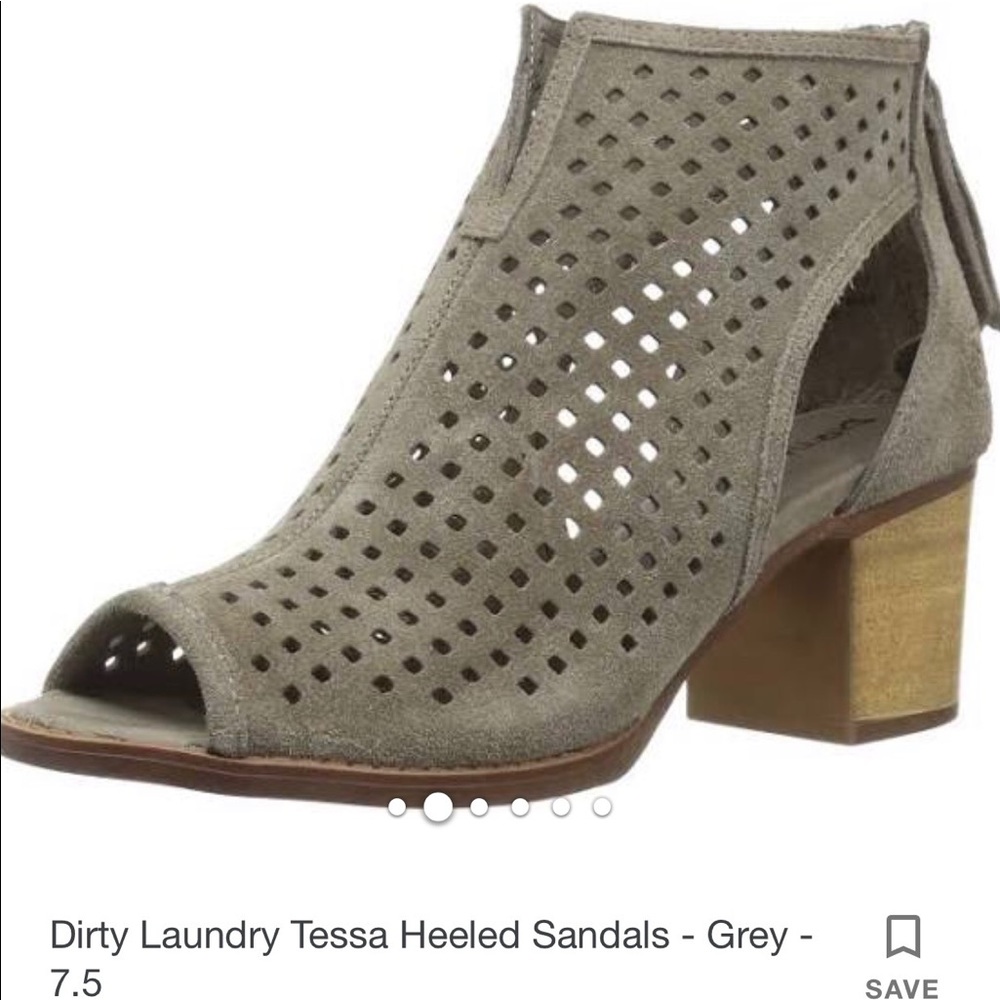 Grey suede heels